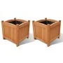 Juego de arriates de madera 2 unidades 30x30x30 cm de vidaXL, Maceteros y jardineras - Ref: Foro24-41301, Precio: 51,11 €, De...