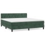 Cama box spring con colchón terciopelo verde oscuro 180x200 cm de , Camas y somieres - Ref: Foro24-3141500, Precio: 573,66 €,...
