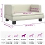Cama para perros de cuero sintético crema 60x40x30 cm en Camas para perros | Comprar online en Foru.es
