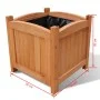 Juego de arriates de madera 2 unidades 30x30x30 cm de vidaXL, Maceteros y jardineras - Ref: Foro24-41301, Precio: 51,11 €, De...