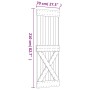 Puerta corredera con herrajes madera maciza de pino 80x210 cm en Puertas | Comprar online en Foru.es
