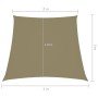 Toldo de vela trapezoidal de tela oxford beige 2/4x3 m en Sombrillas | Comprar online en Foru.es