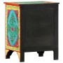 Mesita de noche pintada a mano madera maciza mango 40x30x50 cm de vidaXL, Mesitas de noche - Ref: Foro24-286158, Precio: 144,...