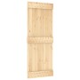Puerta corredera con herrajes madera maciza de pino 80x210 cm en Puertas | Comprar online en Foru.es