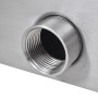 Fuente cascada rectangular LED piscina acero inoxidable 90 cm de vidaXL, Fuentes y cascadas - Ref: Foro24-41674, Precio: 178,...