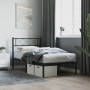 Estructura de cama con cabecero metal negro 90x190 cm de , Camas y somieres - Ref: Foro24-372269, Precio: 64,93 €, Descuento: %
