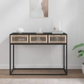 Konsolentisch aus schwarzem Eisen und Sperrholz, 105 x 30 x 75 cm von , Seitentische - Ref: Foro24-352107, Preis: 109,06 €, R...