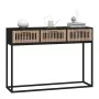 Mesa consola hierro y madera contrachapada negro 105x30x75 cm de , Mesas auxiliares - Ref: Foro24-352107, Precio: 109,06 €, D...