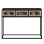 Mesa consola hierro y madera contrachapada negro 105x30x75 cm de , Mesas auxiliares - Ref: Foro24-352107, Precio: 109,06 €, D...