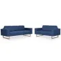 Juego de sofás 2 piezas de tela azul de , Sofás - Ref: Foro24-276861, Precio: 904,02 €, Descuento: %