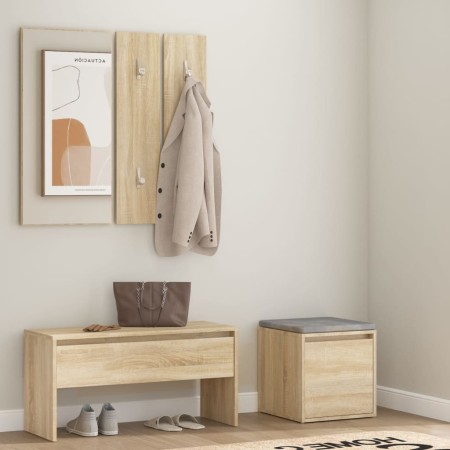 Set de muebles de recibidor madera contrachapada color roble de , Armarios roperos - Ref: Foro24-3082047, Precio: 107,18 €, D...