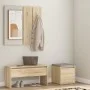 Set de muebles de recibidor madera contrachapada color roble de , Armarios roperos - Ref: Foro24-3082047, Precio: 103,35 €, D...
