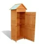 Armario de almacenamiento para jardín marrón 42,5x64x190 cm de vidaXL, Cajas de almacenaje para exteriores - Ref: Foro24-4165...