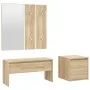 Set de muebles de recibidor madera contrachapada color roble de , Armarios roperos - Ref: Foro24-3082047, Precio: 103,35 €, D...