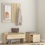 Set de muebles de recibidor madera contrachapada color roble de , Armarios roperos - Ref: Foro24-3082047, Precio: 103,35 €, D...
