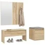 Set de muebles de recibidor madera contrachapada color roble de , Armarios roperos - Ref: Foro24-3082047, Precio: 103,35 €, D...