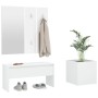Juego de muebles de recibidor madera contrachapada blanco de , Armarios roperos - Ref: Foro24-3082053, Precio: 93,74 €, Descu...