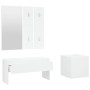Juego de muebles de recibidor madera contrachapada blanco de , Armarios roperos - Ref: Foro24-3082053, Precio: 93,74 €, Descu...