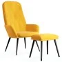 Entspannungssessel mit senfgelbem Samthocker von , Sessel - Ref: Foro24-3097626, Preis: 128,02 €, Rabatt: %
