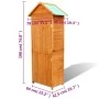 Armario de almacenamiento para jardín marrón 42,5x64x190 cm de vidaXL, Cajas de almacenaje para exteriores - Ref: Foro24-4165...
