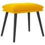 Sillón de relax con taburete terciopelo amarillo mostaza de , Sillones - Ref: Foro24-3097626, Precio: 130,08 €, Descuento: %