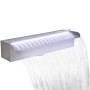Fuente cascada rectangular LED piscina acero inoxidable 45 cm de vidaXL, Fuentes y cascadas - Ref: Foro24-41672, Precio: 80,3...