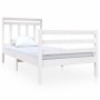 Estructura de cama individual de madera maciza blanco 90x190 cm de , Camas y somieres - Ref: Foro24-3100620, Precio: 109,20 €...