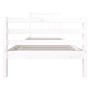 Estructura de cama individual de madera maciza blanco 90x190 cm de , Camas y somieres - Ref: Foro24-3100620, Precio: 109,20 €...