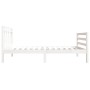 Estructura de cama individual de madera maciza blanco 90x190 cm de , Camas y somieres - Ref: Foro24-3100620, Precio: 109,20 €...