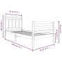 Estructura de cama individual de madera maciza blanco 90x190 cm de , Camas y somieres - Ref: Foro24-3100620, Precio: 109,20 €...