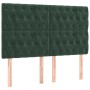 Cabeceros 4 unidades de terciopelo verde oscuro 72x7x78/88 cm de , Cabeceros y pies de cama - Ref: Foro24-3116719, Precio: 13...