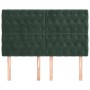Cabeceros 4 unidades de terciopelo verde oscuro 72x7x78/88 cm de , Cabeceros y pies de cama - Ref: Foro24-3116719, Precio: 13...