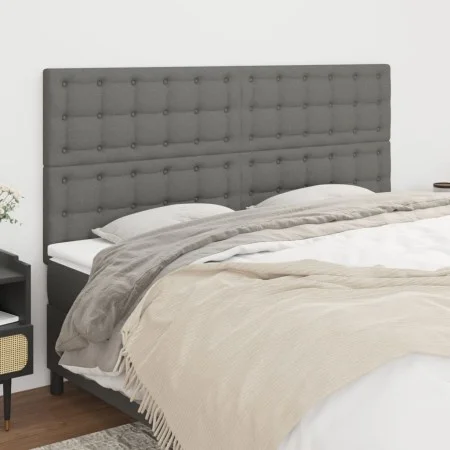 Headboards 4 units of dark gray fabric 80x5x78/88 cm by , Headboards and footboards - Ref: Foro24-3116773, Price: 168,40 €, D...
