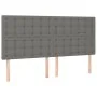Headboards 4 units of dark gray fabric 80x5x78/88 cm by , Headboards and footboards - Ref: Foro24-3116773, Price: 168,40 €, D...