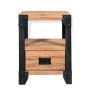 Mesita de noche de madera maciza acacia y acero 40x30x54 cm de vidaXL, Mesitas de noche - Ref: Foro24-244993, Precio: 81,66 €...