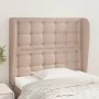 Headboard with ears cappuccino synthetic leather 93x23x118/128 cm by , Headboards and footboards - Ref: Foro24-3118039, Price...