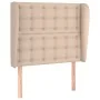 Headboard with ears cappuccino synthetic leather 93x23x118/128 cm by , Headboards and footboards - Ref: Foro24-3118039, Price...