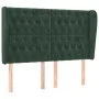 Headboard with dark green velvet ears 147x23x118/128cm by , Headboards and footboards - Ref: Foro24-3118343, Price: 157,93 €,...
