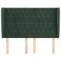 Headboard with dark green velvet ears 147x23x118/128cm by , Headboards and footboards - Ref: Foro24-3118343, Price: 157,93 €,...