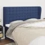Headboard with blue fabric ears 203x23x118/128 cm by , Headboards and footboards - Ref: Foro24-3118418, Price: 131,29 €, Disc...