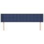 Cabecero de tela azul 163x16x78/88 cm de , Cabeceros y pies de cama - Ref: Foro24-3119214, Precio: 74,44 €, Descuento: %