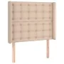 Headboard with ears cappuccino synthetic leather 93x16x118/128 cm by , Headboards and footboards - Ref: Foro24-3119663, Price...