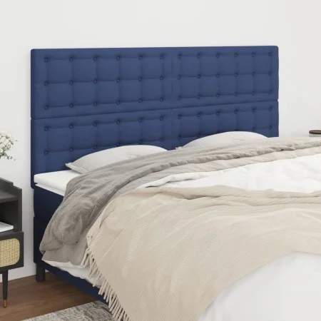 Headboards 4 units of blue fabric 80x5x78/88 cm by , Headboards and footboards - Ref: Foro24-3116778, Price: 117,45 €, Discou...