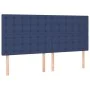 Headboards 4 units of blue fabric 80x5x78/88 cm by , Headboards and footboards - Ref: Foro24-3116778, Price: 117,45 €, Discou...