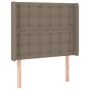 Cabecero con orejas de tela gris taupe 83x16x118/128 cm de , Cabeceros y pies de cama - Ref: Foro24-3119992, Precio: 77,85 €,...