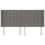 Headboard with dark gray fabric ears 163x16x118/128 cm by , Headboards and footboards - Ref: Foro24-3120021, Price: 171,51 €,...