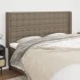 Headboard with ears in taupe gray fabric 203x16x118/128 cm by , Headboards and footboards - Ref: Foro24-3120040, Price: 149,7...