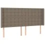 Headboard with ears in taupe gray fabric 203x16x118/128 cm by , Headboards and footboards - Ref: Foro24-3120040, Price: 149,7...