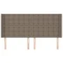 Headboard with ears in taupe gray fabric 203x16x118/128 cm by , Headboards and footboards - Ref: Foro24-3120040, Price: 149,7...