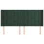 Cabecero con orejas de terciopelo verde oscuro 183x16x118/128cm de , Cabeceros y pies de cama - Ref: Foro24-3120077, Precio: ...